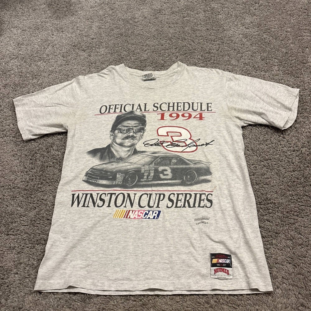 Dale Earnhardt Winston Cup Series 1994 Official Schedule NASCAR Tee Shirt Large